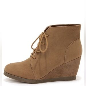 Madden Girl Domain Wedge Ankle Lace-Up Booties